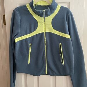 Free People Movement Women's Blue/ Yellow Light Fleece Jacket. NWOT Medium/Large
